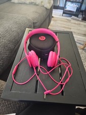 Beats Headphones Pink With Case Works Great