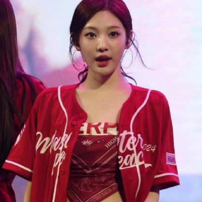 AESPA JERSEY BASEBALL RED UNIFORM NINGNING WINTER KARINA KPOP