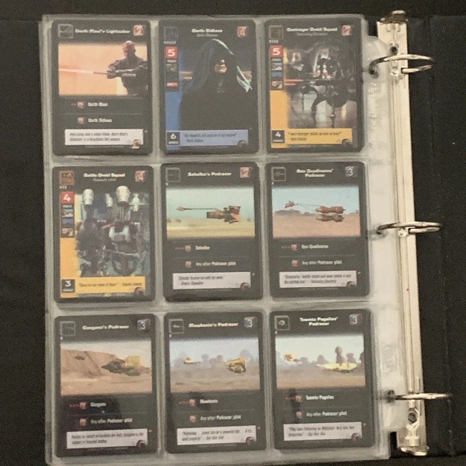 Menace Of Darth Maul Complete Collection Young Jedi CCG 140 base+18 Foil Cards  - Image 2 of 4