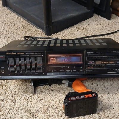 Fisher RS-881 AM/FM Stereo Receiver w/ Graphic Equalizer, 2-Ch, Black