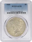 1935 Peace Silver Dollar AU53 PCGS