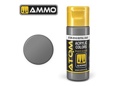AMMO MIG - ATOM Acrylfarbe Neutral Gray, 20ml, 20145
