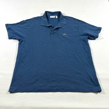 Lacoste Mens Classic Fit Polo Shirt Cotton Blue Short Sleeve Collar Preppy 3XL