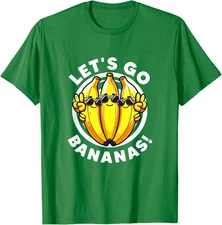 Lets Go Bananas Cute Yellow Banana Lover Fruit Funny Unisex T-Shirt