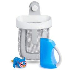 Munchkin Bath Essentials Set w/ Bonus Wind-Up Swimming Penguin 3-Piece Grey