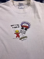 VINTAGE Radiskull & Devil Doll T Shirt Mens L Shockwave Graphic 00s Y2K Indy