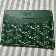 Goyard Green Goyardine Canvas  Saint Sulpice Card Holder *AUTHENTICITY UNKNOWN