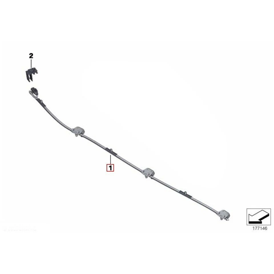 Windshield Washer Nozzle 61667202027 for BMW 740Li 750Li 760Li 750Li xDrive - Image 3 of 4