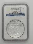 2014 NGC MS 69 EARLY RELEASES American Silver Eagle 1oz SILVER EAGLE  LABEL