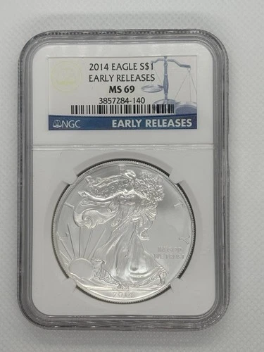 2014 NGC MS 69 EARLY RELEASES American Silver Eagle 1oz SILVER EAGLE  LABEL