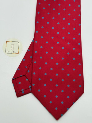 E.Marinella Seidenkrawatte rot geometrisches Muster klassisch Made in Italy