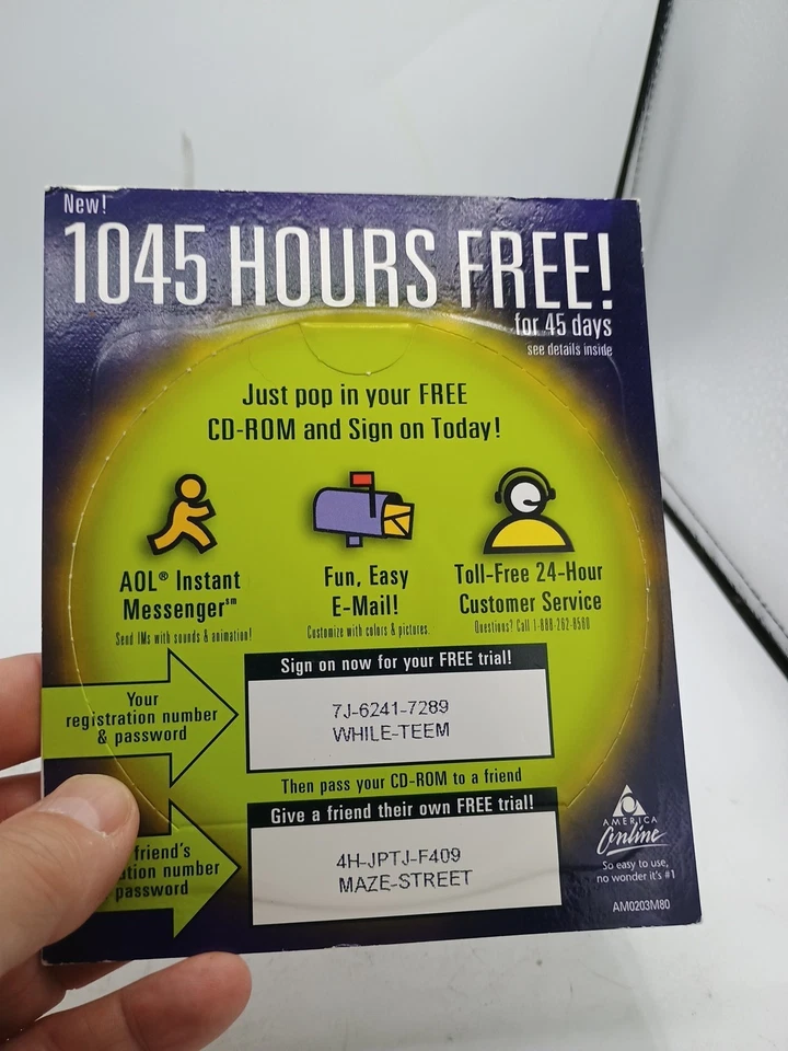 America Online 3.0 Installation Kit (1997) New and Sealed, Writing on the Back - Image 3 of 4