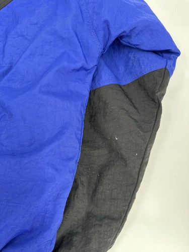 Vintage Adidas Windbreaker Blue Black Full Zip Track Top Jacket Size Mens L 90s - Picture 16 of 21