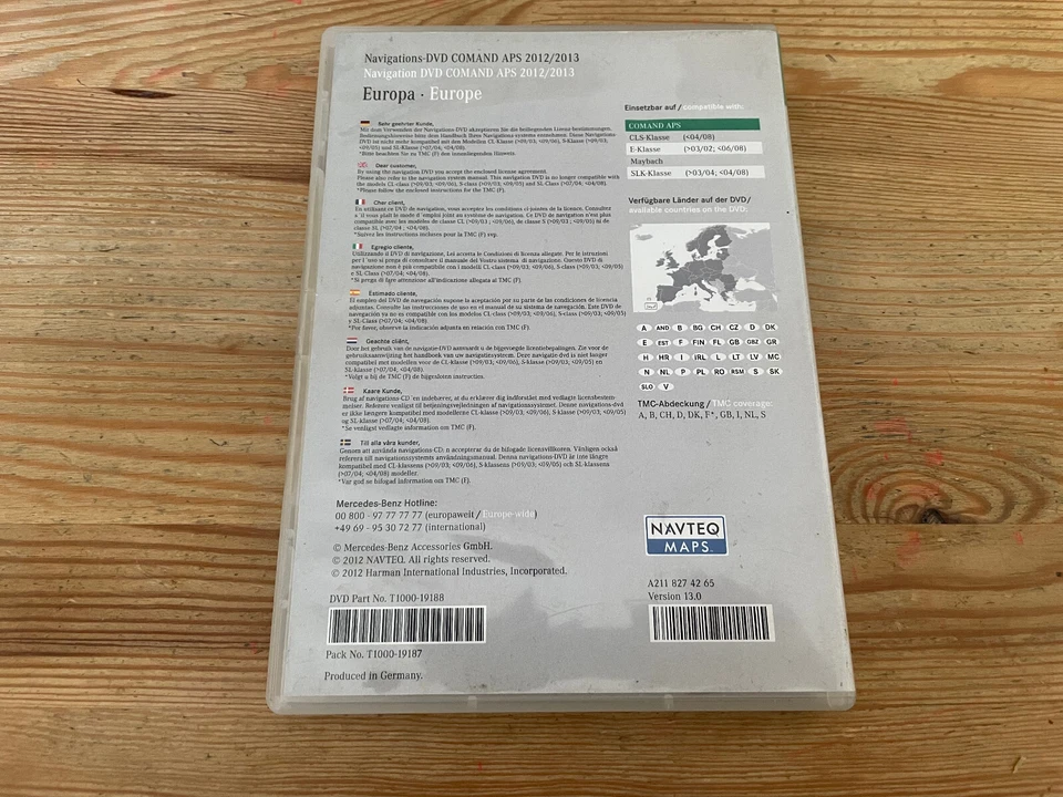 DVD Navigations-DVD Comand APS 2012/2013 Europa/Europe ( -- ) MERCEDES-BENZ - Bild 3 von 3