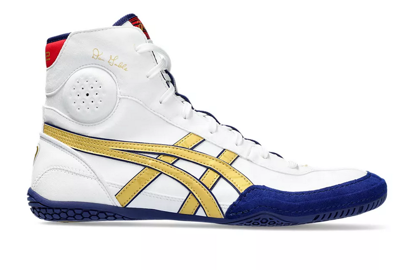 Asics Dan Gable Evo Wrestling Shoes WHITE/RICH GOLD