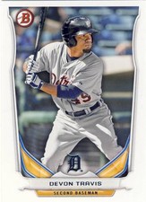 (300) 2014 Bowman Draft Picks DEVON TRAVIS Rookie Card LOT #TP89 Tigers