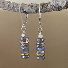 Mystic Grey Moonstone Rose Yellow Gold 925 Sterling Silver Earrings U C Sundance