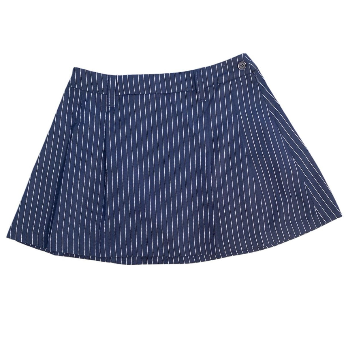 NWT DIVIDED H&M Skirt Women's Small Navy Pinstripe Pleated