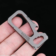 TC4 Titanium Key Chain Carabiner Opener Outdoor Portable Multi EDC Tool