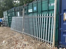 10 X  Palisade Fencing Panels & posts Delivered, ex cond 2m X 30m Assembled