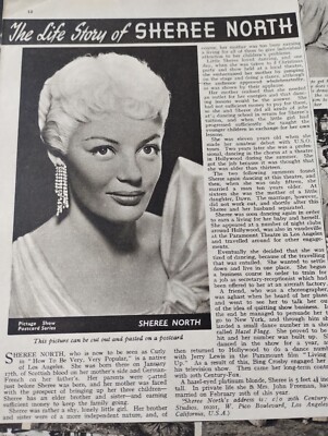 Sk46 Ephemera 50er Jahre Filmartikel Sheree North