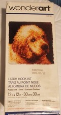 Caron Wonderart Latch Hook Kit 12"X12"-Puppy Love - Brand New Sealed