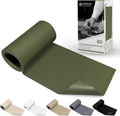 Canvas Iron on Patch,3''×60'',Waterproof 100% Cotton Fabric Repair Patch,Used for 