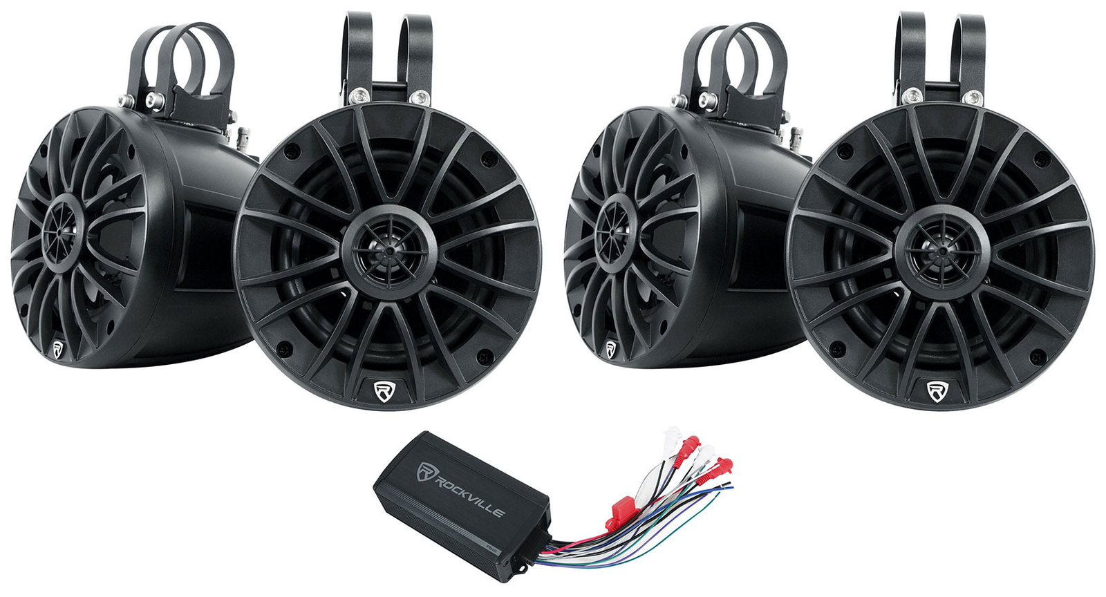 4 Колонки Rockville UT525B 525 TowerУсилитель Bluetooth PS40 для квадроцикловUTVRZR