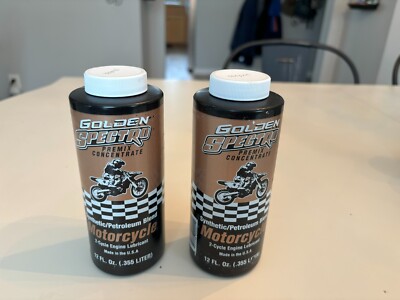 Golden Spectro 2-Cycle Semi-Synthetic Pre-Mix Motorcycle Oil - 12 oz -( 2 ) Pack