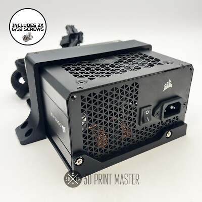 Computer ATX PSU Horizontal & Vertical Mounting Bracket + Screws