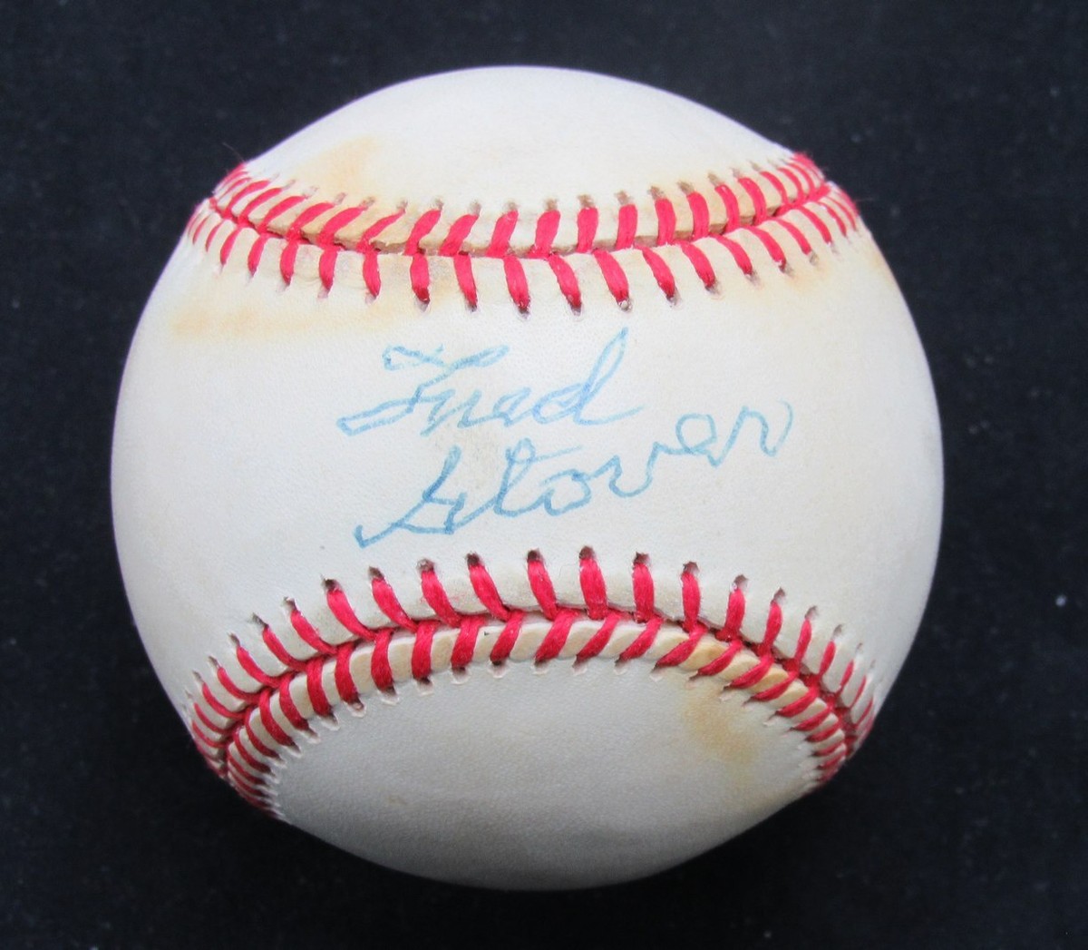 Fred Glover Autographed OAL Baseball NHL Hockey Player Detroit Red