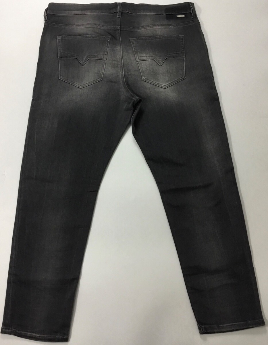 Diesel Men 28” Jifer Slim Tapered Jeans $228 084JK Gray Size