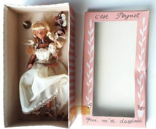 Poupée Ancienne L'âge Du Bac En Boîte - Technigom Figurine Gout Peynet - Années 1960