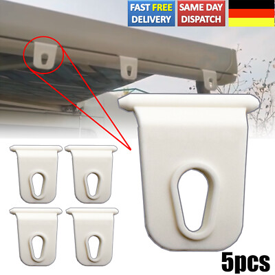 Fiamma Thule Omnistor Markisen Haken Set 5 Stk Weiß Aufhänger Hängend für RV 