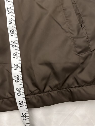Totes Windbreaker Mens L Large Brown Removable Hoodie Rain Coat Jacket Anorak - Picture 6 of 12