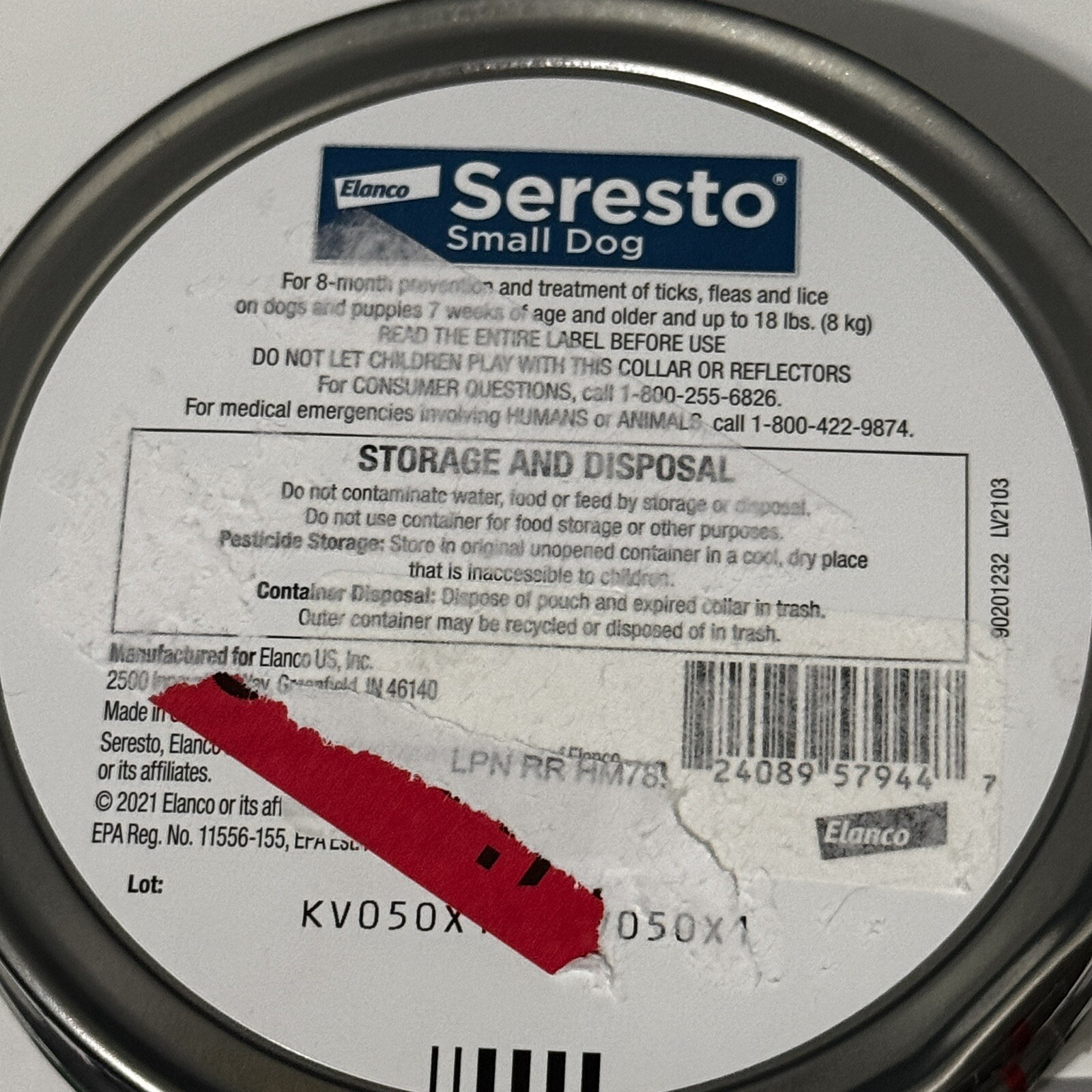 Seresto Flea and Tick Collar 8 Months Protection for Small Dogs 18lbs