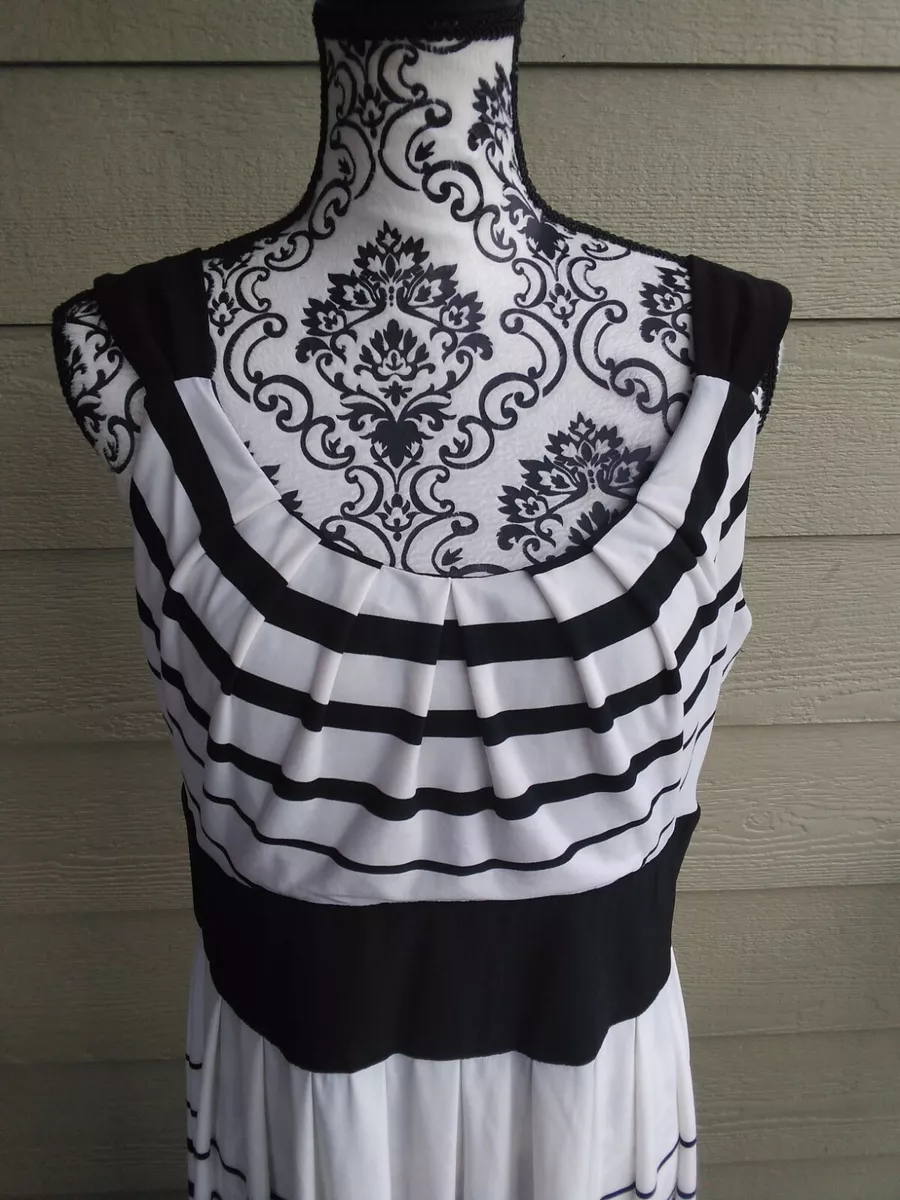 R&m richards black and white best sale dress