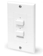 Pyle 2-Zone In-Wall Speaker Selector Switch, 120W, A/B/A+B Modes - PVCS2