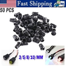 Light Socket For LED Lamp Bulb Holder Bezel Mount Clip Black 3/5/8/10MM Black