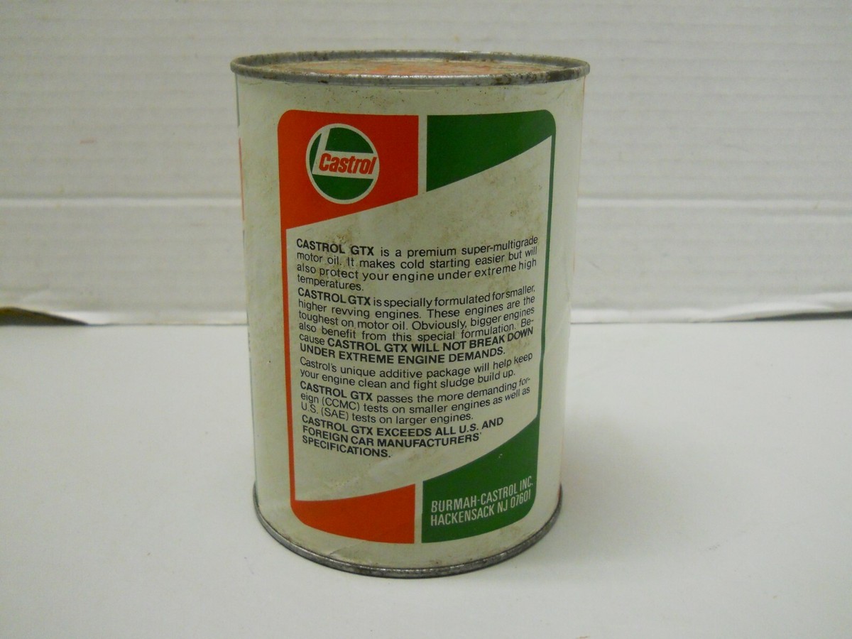 Vintage Castrol GTX Super Multi Grade 20W/50 Motor Oil Cardboard