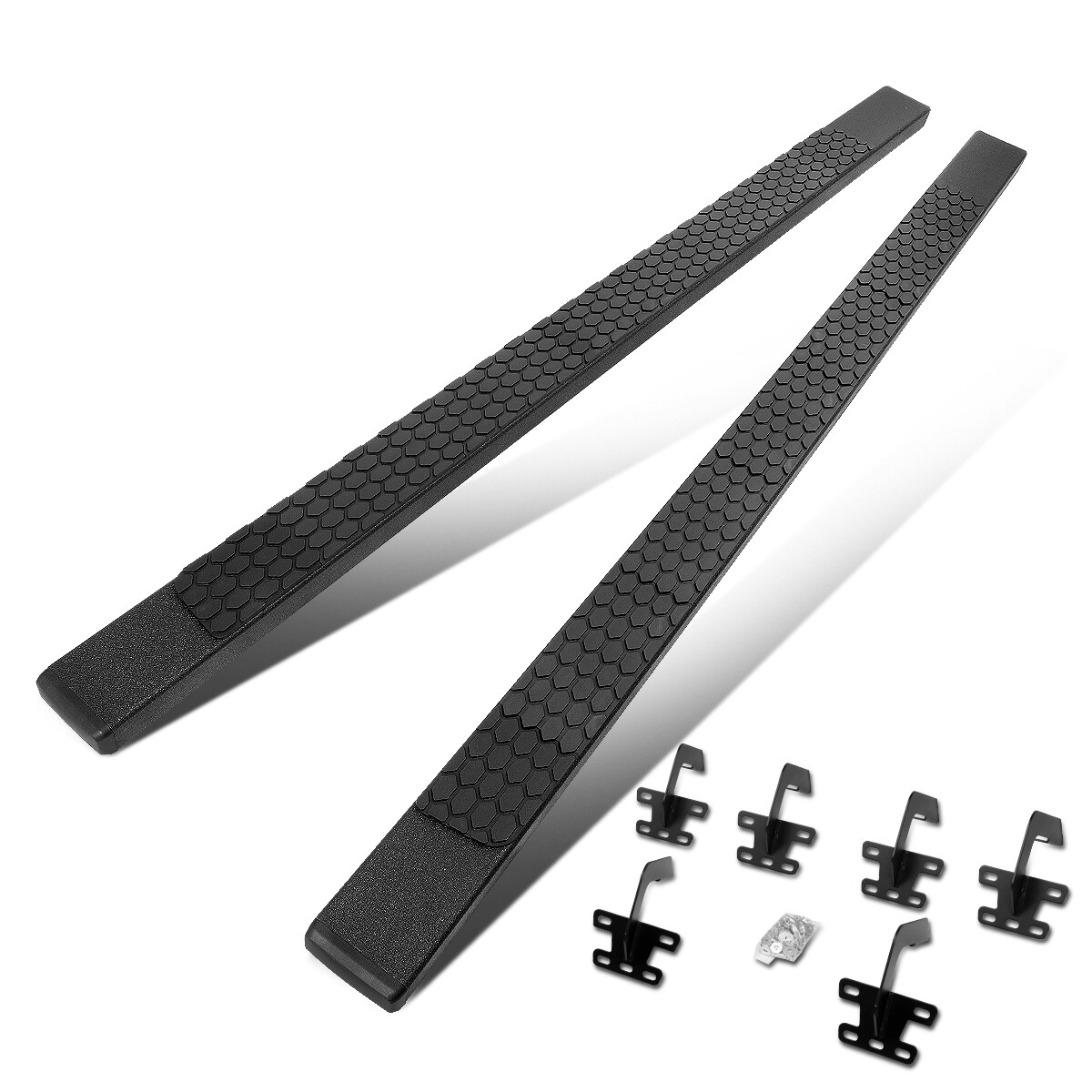 Fit 20192021 Ram 1500 Crew Cab 4.9" Flat Running Board Side Step Nerf Bar Black eBay