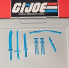 GI Joe Snake Eyes 1993 Complete Weapons Set Original 90's Hasbro Unbroken