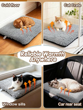 1.6 Thick Self-Warming Cat Bed Pet Safe Non-Electric Washable Pet Heating Pads