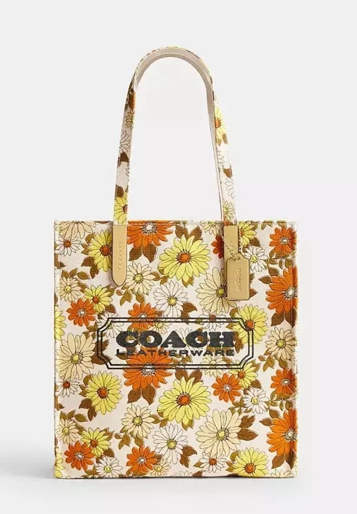 バッグ COACH Tote bag sunflower sea summer gold Coach Sunflower In Women's Bags & Handbags for sale | eBay
