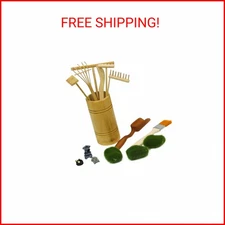 Mini Zen Garden Rake Tool - Tabletop Meditation Rock Sand Garden Kits with Moss