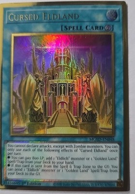 Yugioh - Cursed Eldland MGED-EN048 1st Premium Gold Rare NM