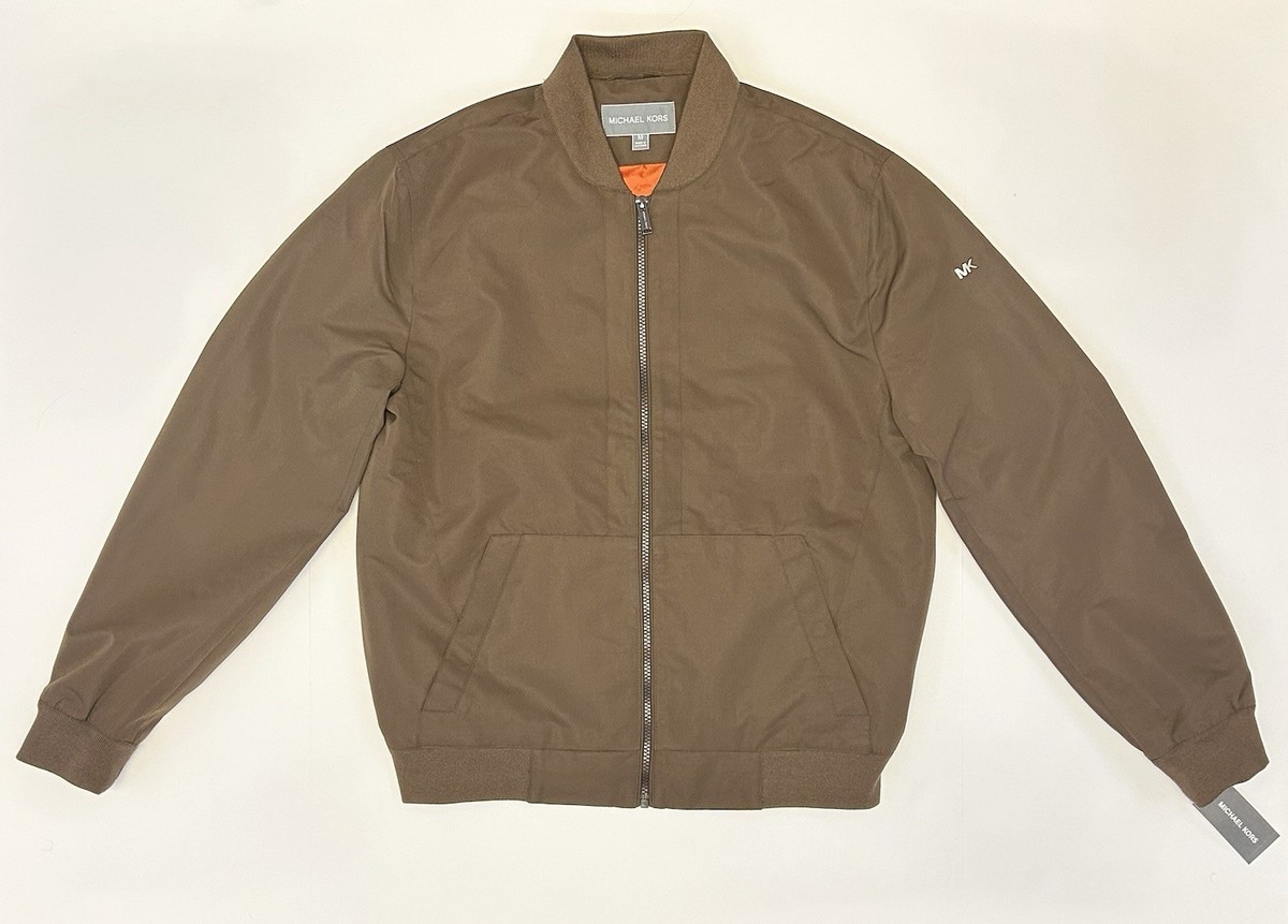 Michael Kors Men's Bomber Jacket Mocah/Brown (MX23592) Size M | eBay