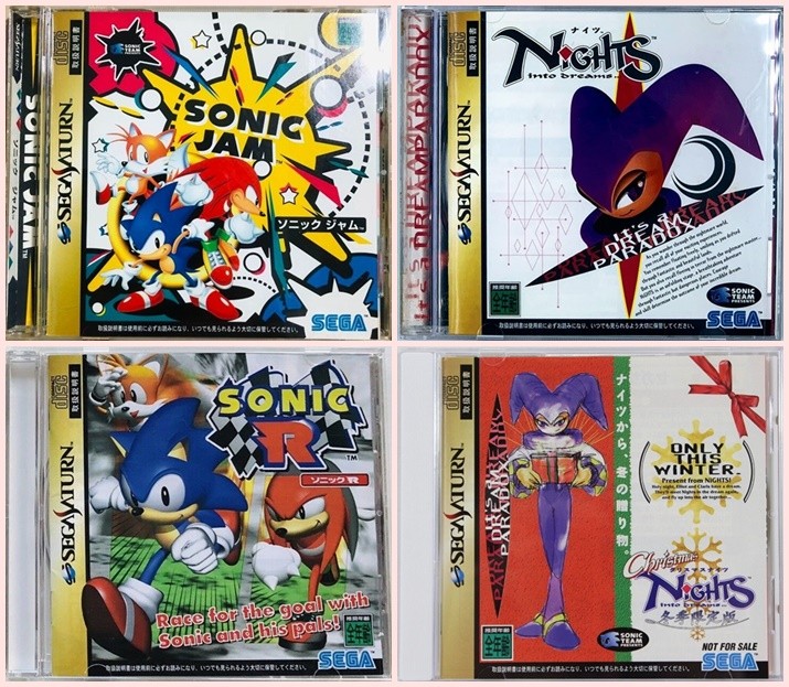 Sonic R Sonic Jam Nights set of 4 Sega Saturn SS Japan Ver. used