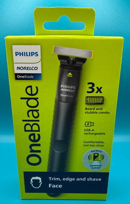 NEW  Philips Norelco OneBlade 3X Trimmer, Edger, and Shaver FACE