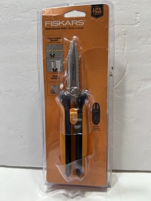 Fiskars 8'' Multipurpose Snips Stainless Steel Dual Edged Blades With Sheath